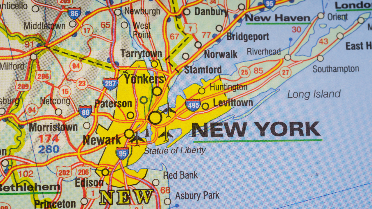ニューヨークの地図